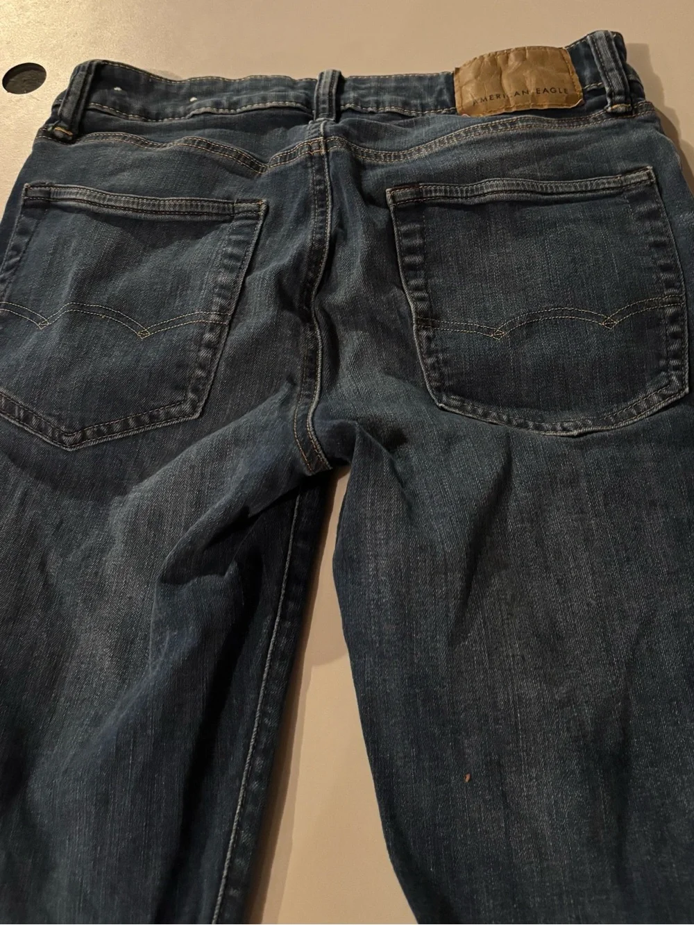 American Eagle Outfitters Men's Bootcut Jeans in Dark Blue Wash